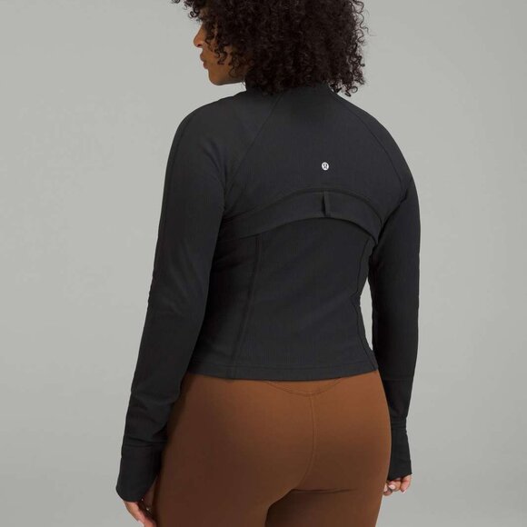 lululemon Ribbed Nulu Cropped Define Jacket Black Size 12 - Picture 5 of 5